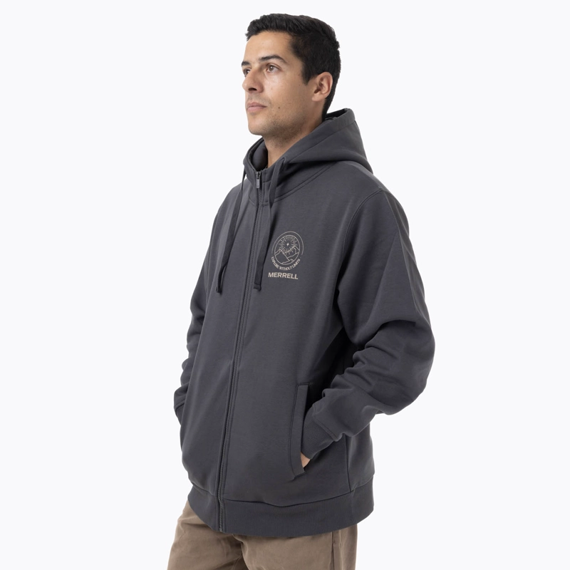 POLERON HOMBRE LEXYOS GRIS OSCURO MERRELL - 2