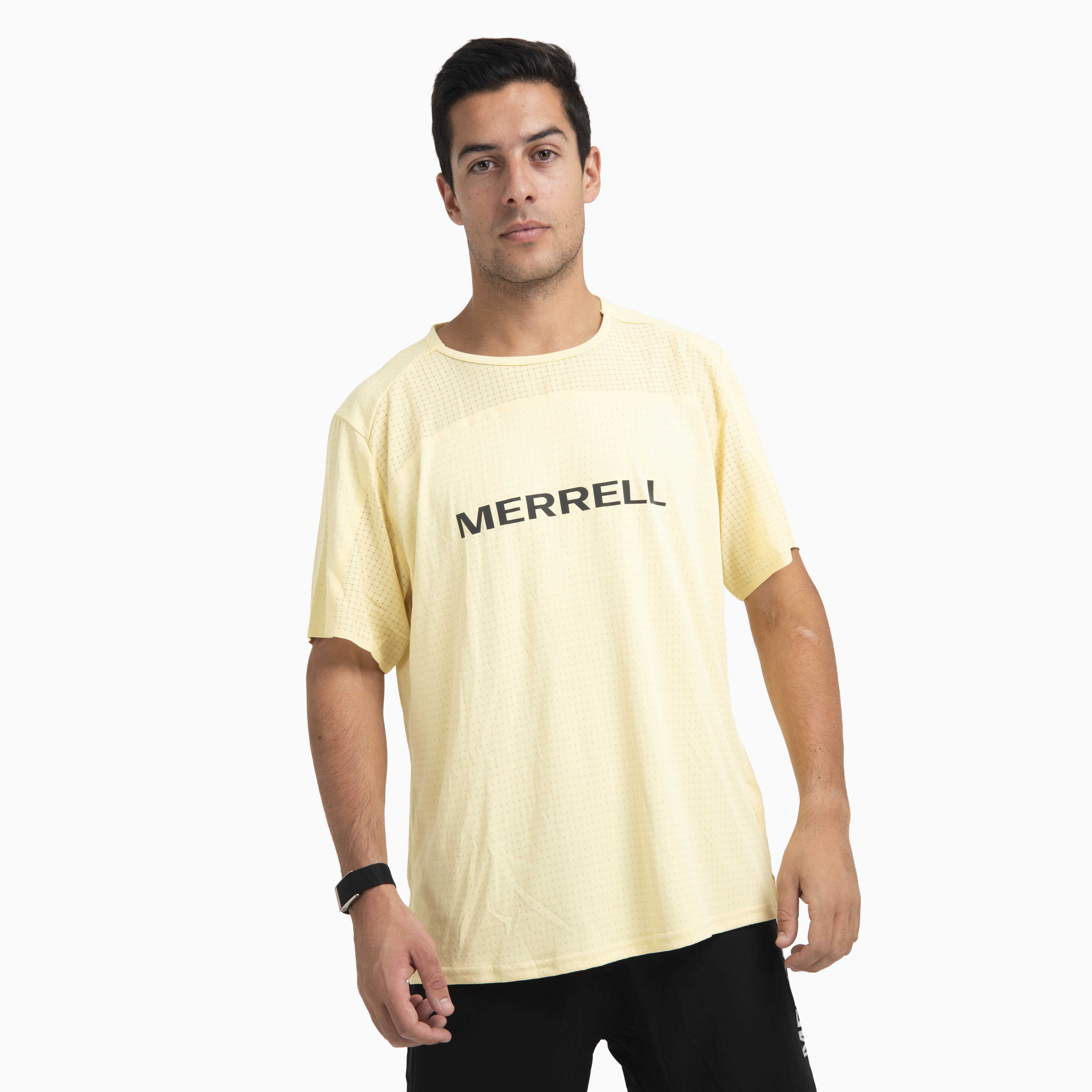 MERRELL POLERA MANGA CORTA HOMBRE SWIFT TRAIL AMARILLO MERRELL