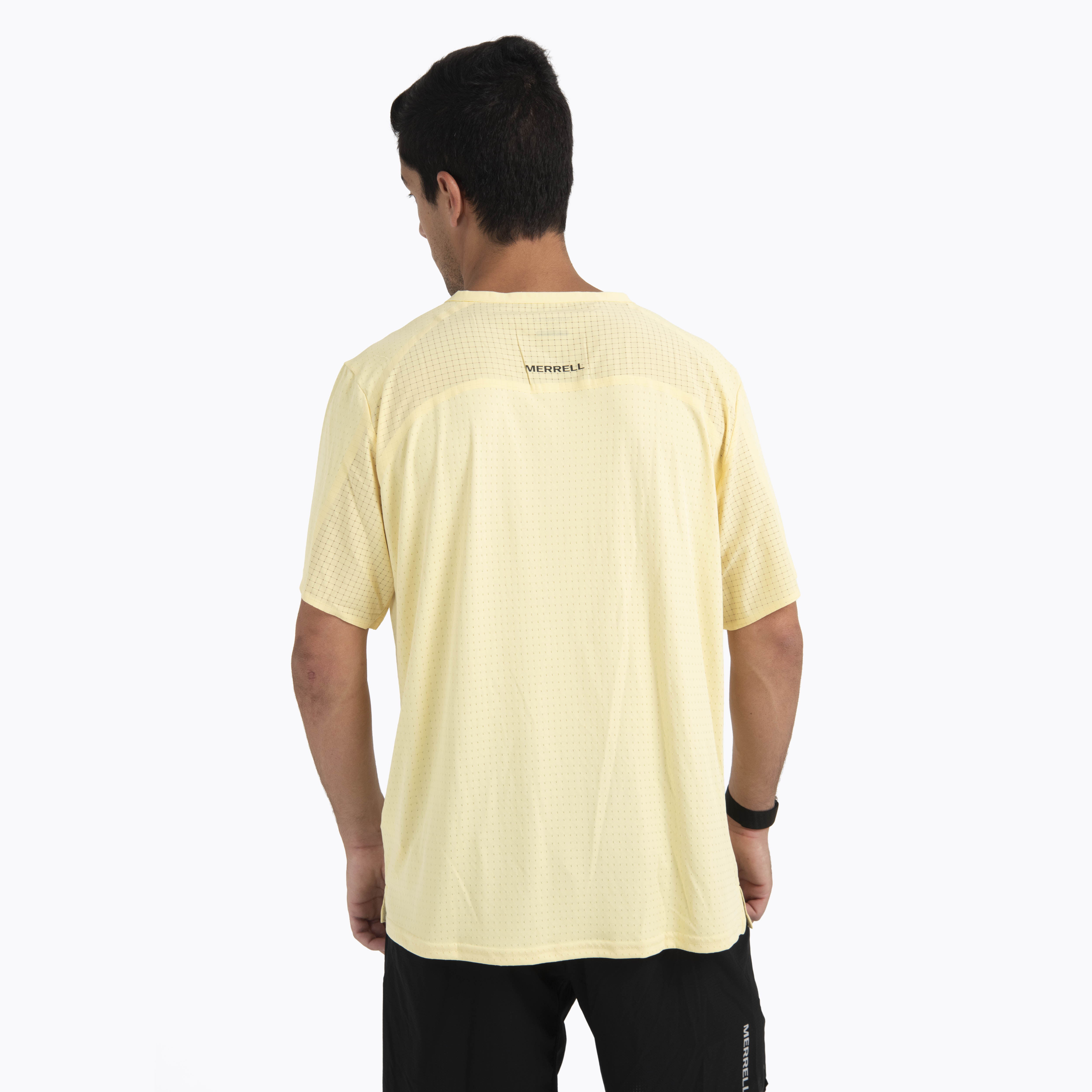 POLERA MANGA CORTA HOMBRE SWIFT TRAIL AMARILLO MERRELL - 4
