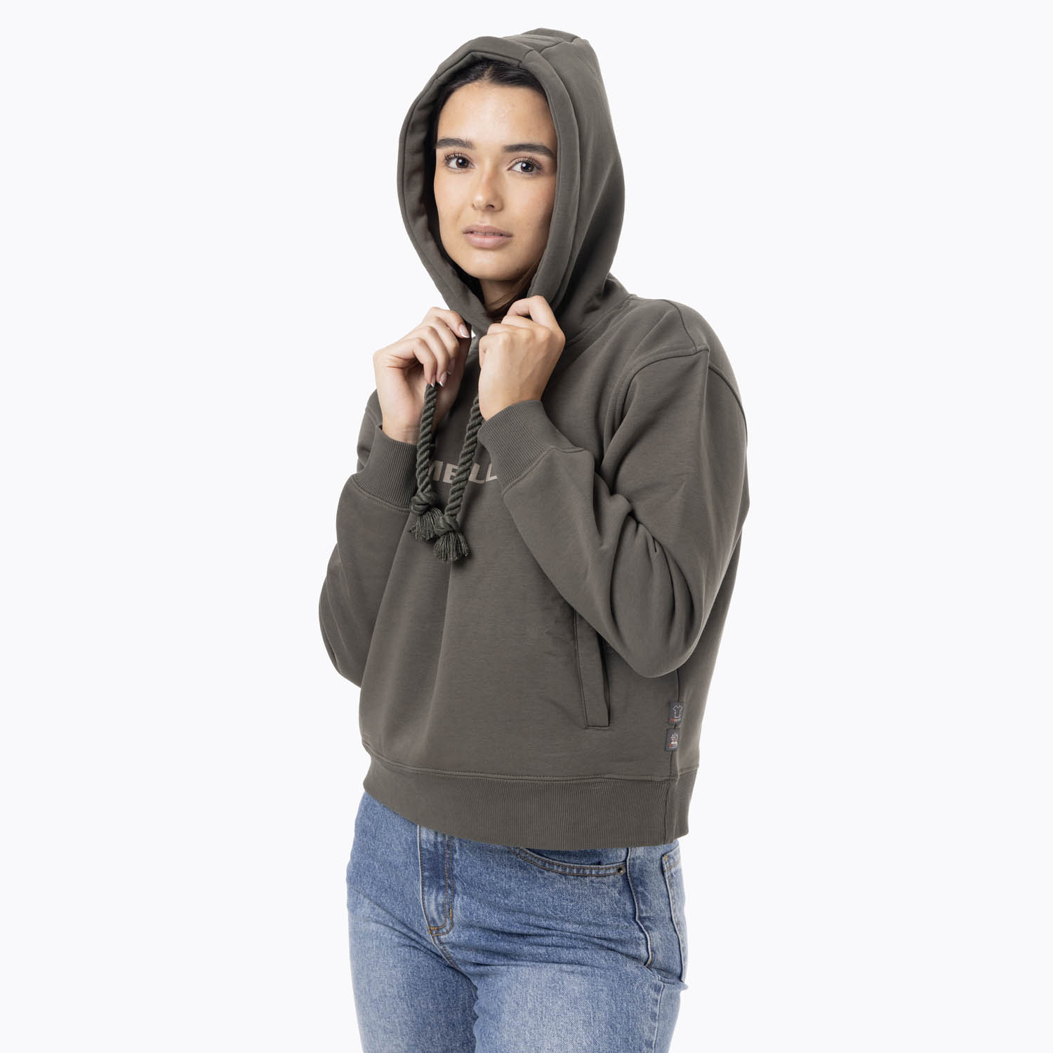 POLERON MUJER LOGO HOODIE VERDE MERRELL - 6
