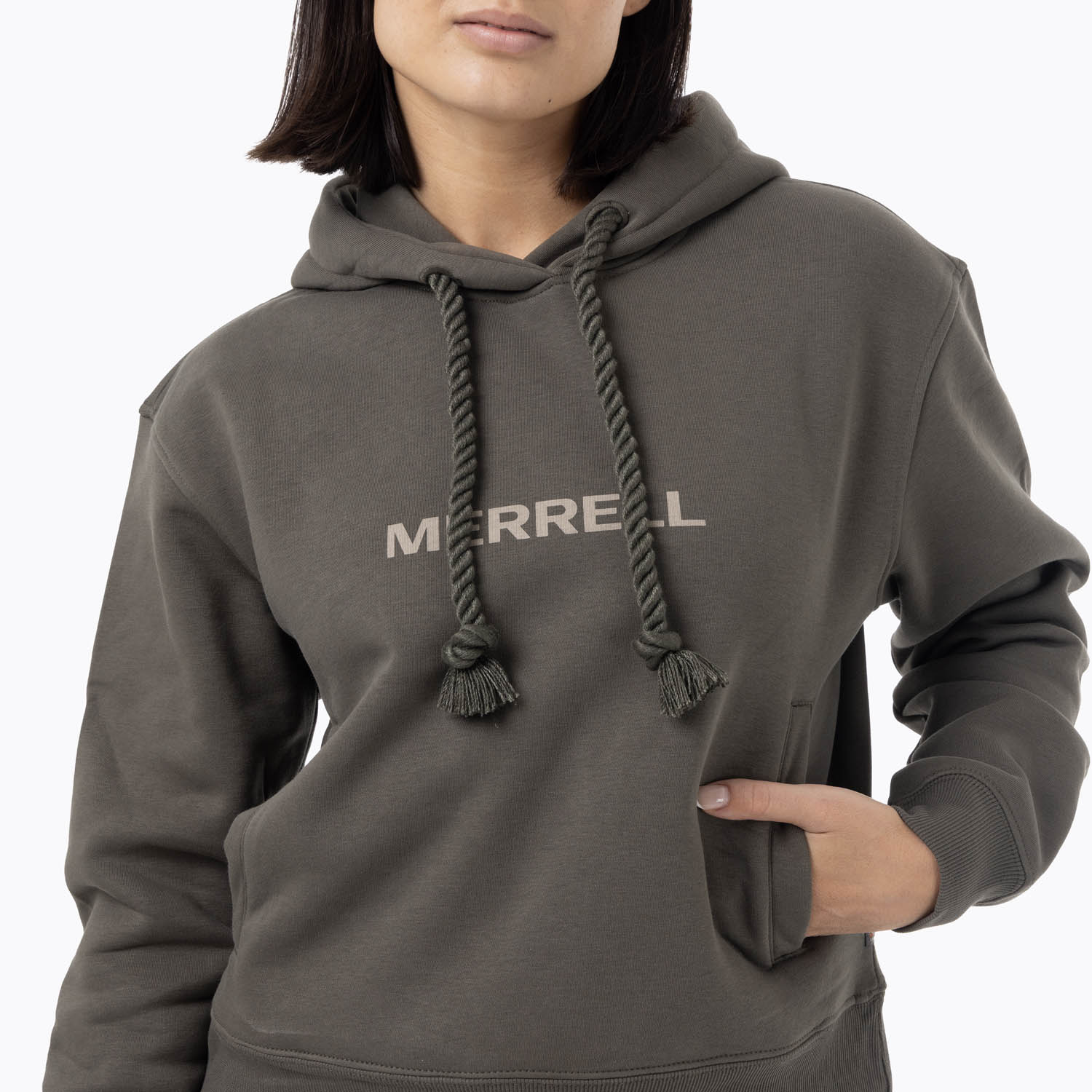 POLERON MUJER LOGO HOODIE VERDE MERRELL - 7