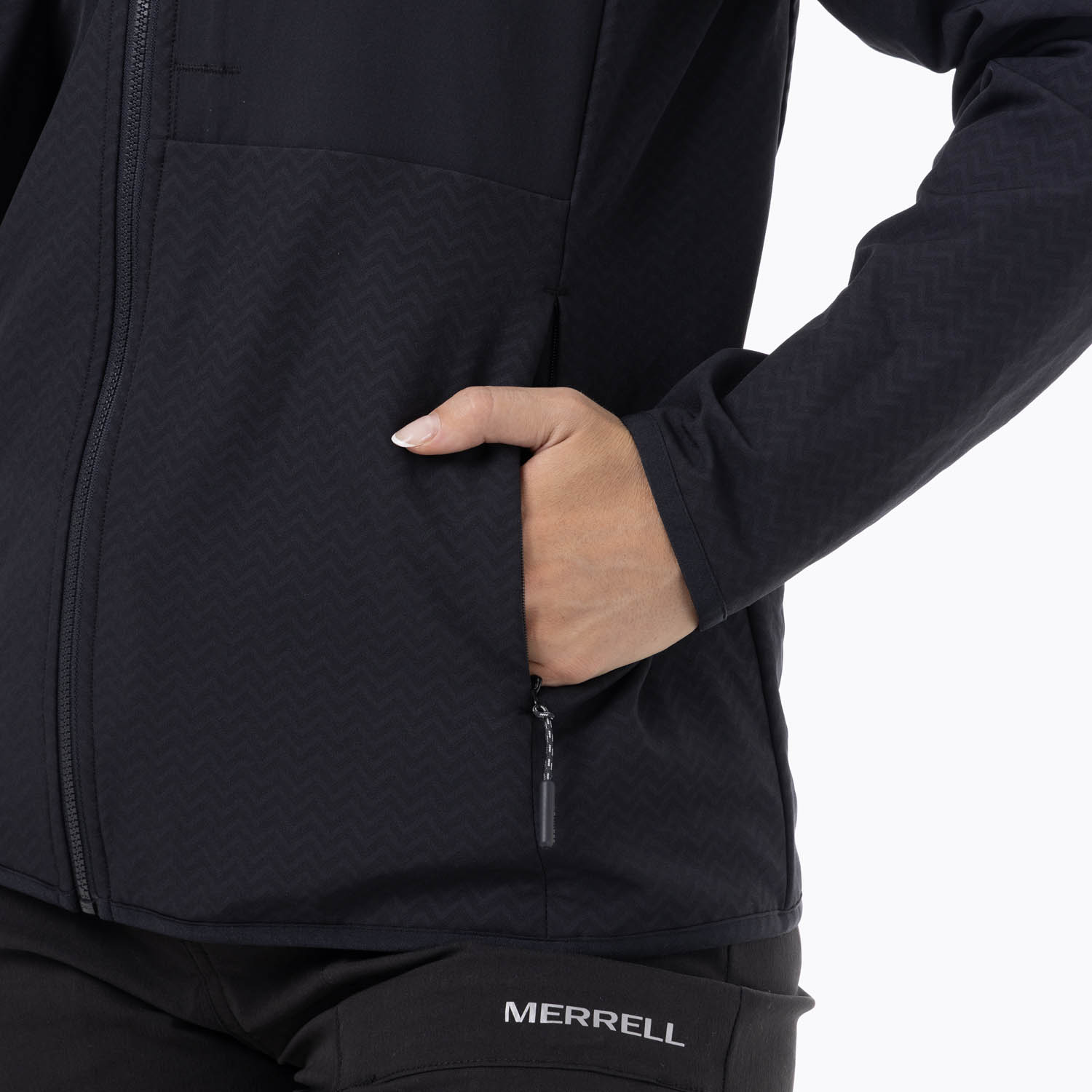 POLERON MUJER MEZEIS SOFTSHELL NEGRO MERRELL - 8