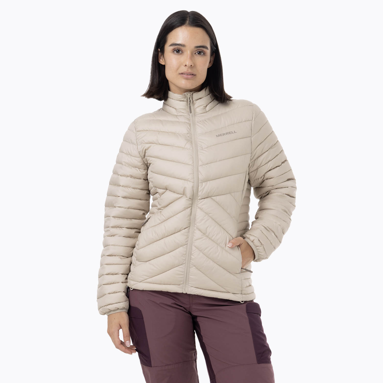 MERRELL PARKA MUJER FULL ZIPPER BEIGE MERRELL