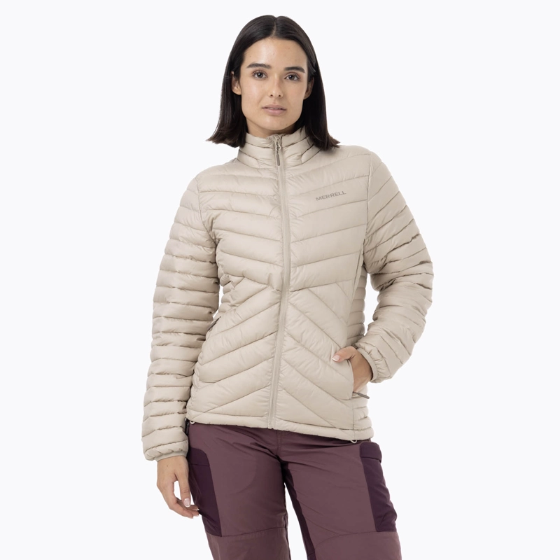 PARKA MUJER FULL ZIPPER BEIGE MERRELL - 1