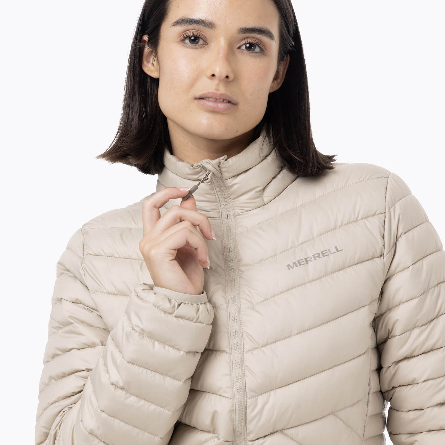 PARKA MUJER FULL ZIPPER BEIGE MERRELL - 6