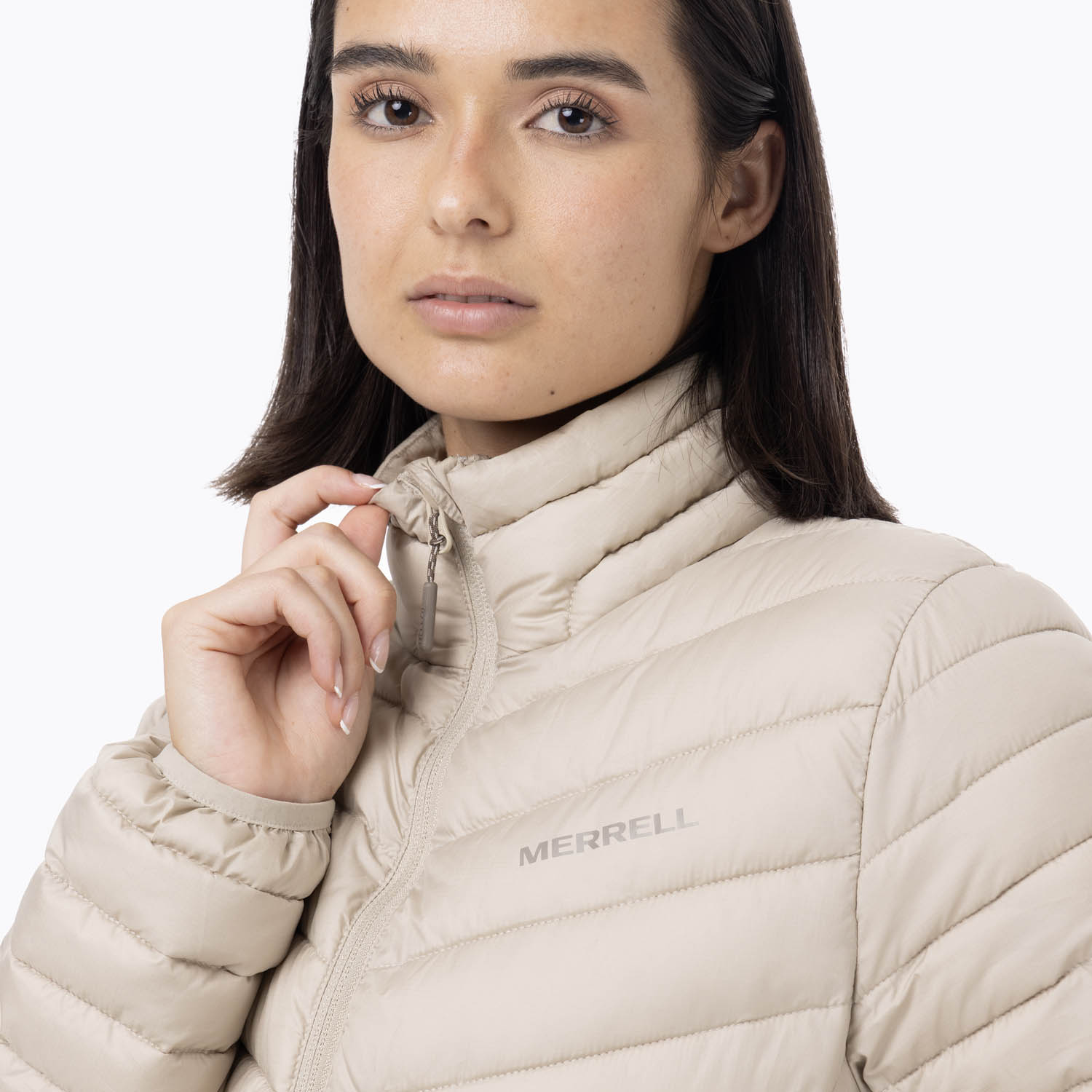 PARKA MUJER FULL ZIPPER BEIGE MERRELL - 7