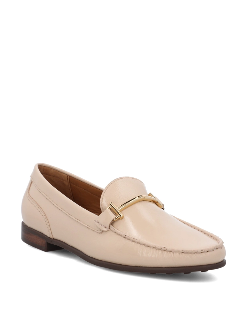 MOCASIN CUERO MUJER BARTA BEIGE/CRUDO HUSH PUPPIES - 2