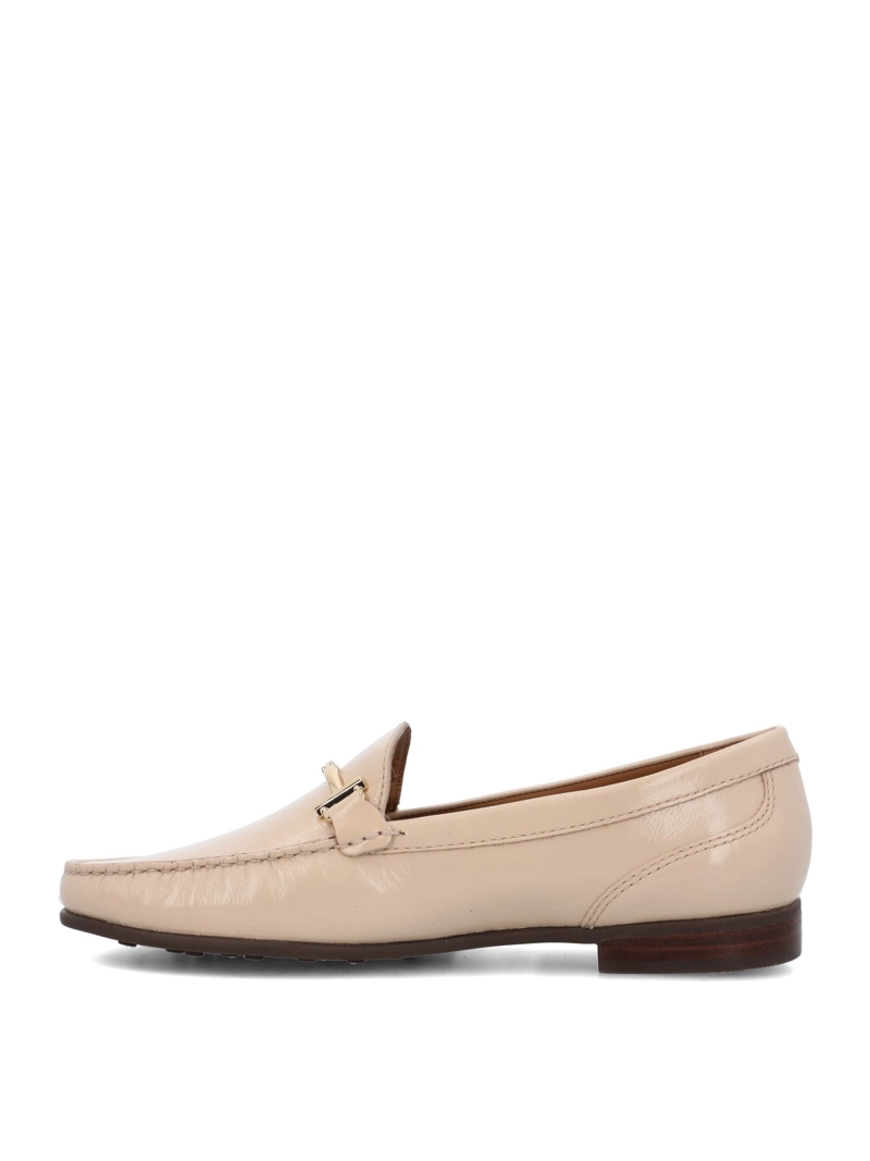 MOCASIN CUERO MUJER BARTA BEIGE/CRUDO HUSH PUPPIES - 5