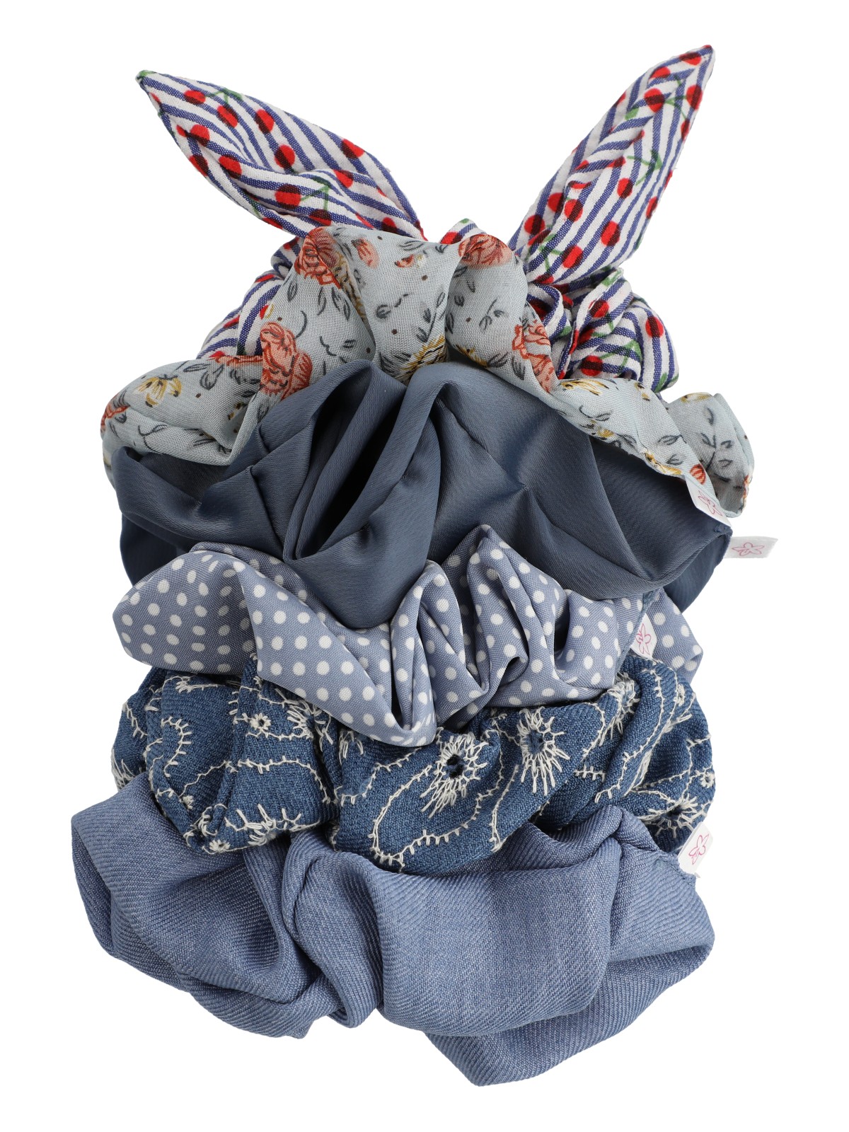 PACK 6 COLETS MUJER SCRUNCHIES AZUL AZALEIA - 1