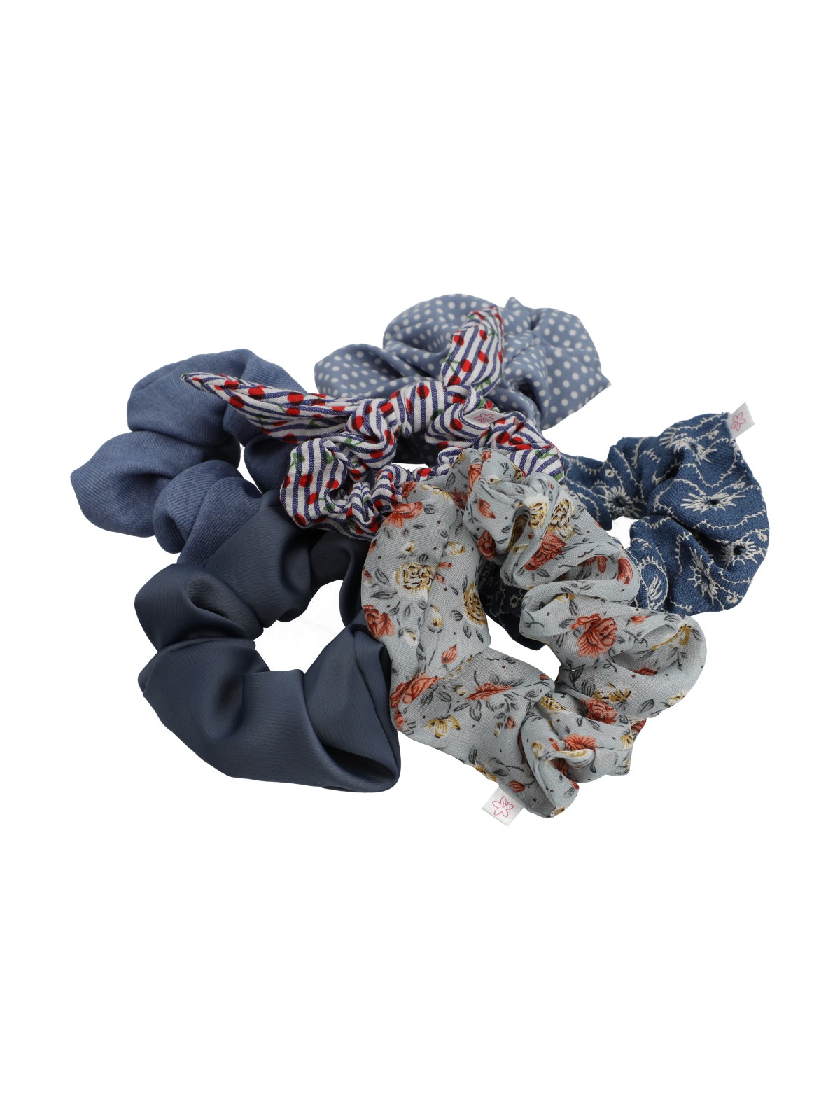 PACK 6 COLETS MUJER SCRUNCHIES AZUL AZALEIA - 2