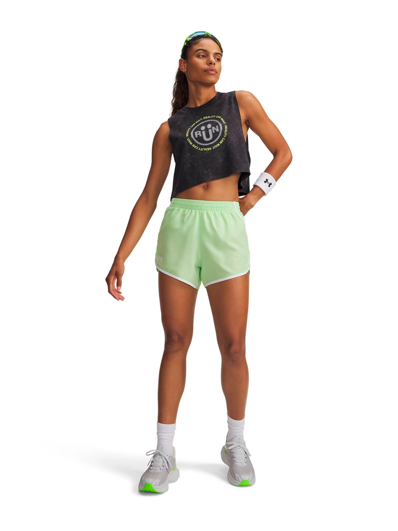 SHORT UA FLY-BY 3' VERDE MUJER UNDER ARMOUR - 4