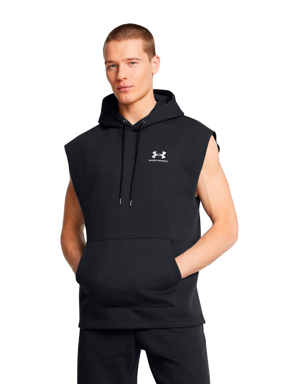 POLERON S/M UA ICON SIN MANGAS NEGRO HOMBRE UNDER ARMOUR - 4
