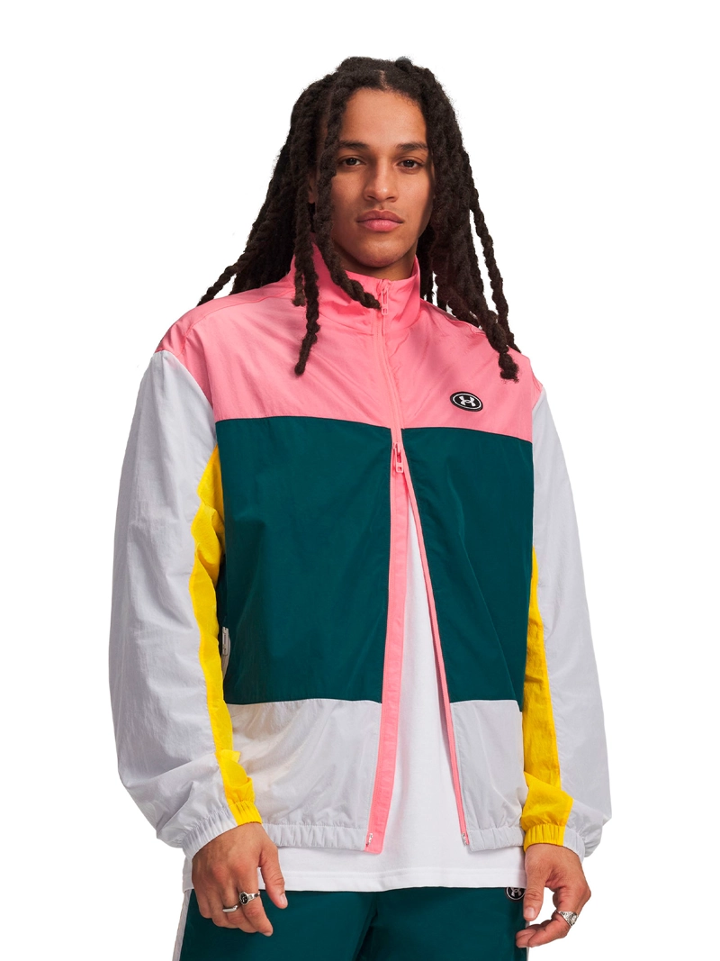CHAQUETA UA ICON WOVEN TRACK FULL ZIP ROSADO HOMBRE UNDER ARMOUR - 1