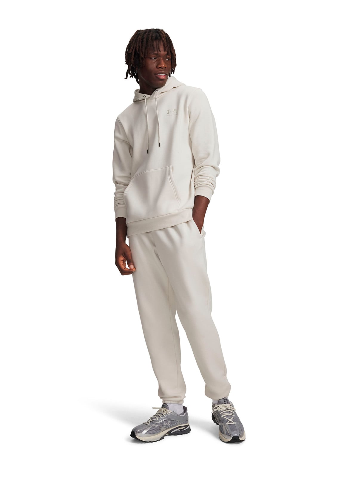 JOGGER UA ICON FLEECE BLANCO HOMBRE UNDER ARMOUR - 4