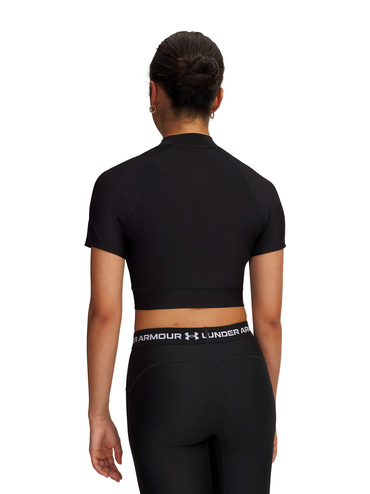 PRIMERA CAPASUPERIOR UA HEATGEAR CROP MOCK NEGRO MUJER UNDER ARMOUR - 2