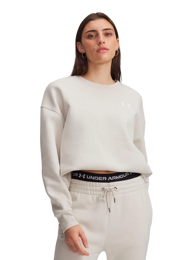 POLERON UA ICON FLEECE OVERSIZED BLANCO MUJER UNDER ARMOUR - 1