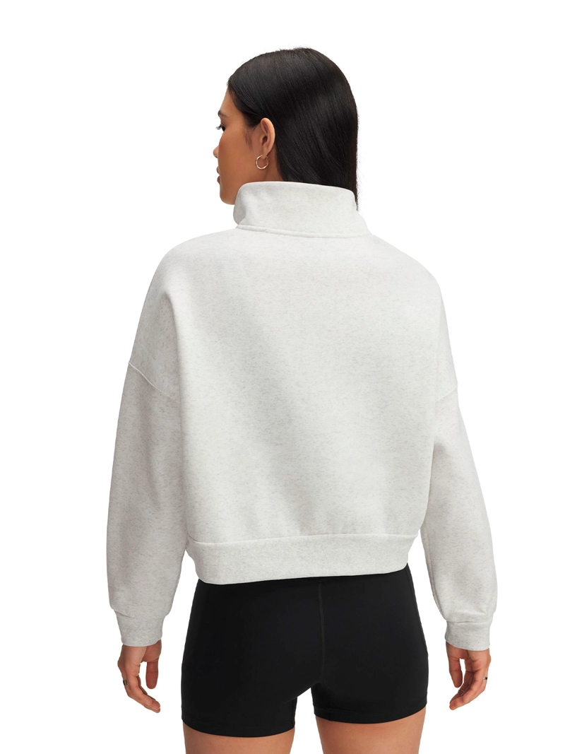 POLERON UA ICON FLEECE OVERSIZED GRIS MUJER UNDER ARMOUR - 2