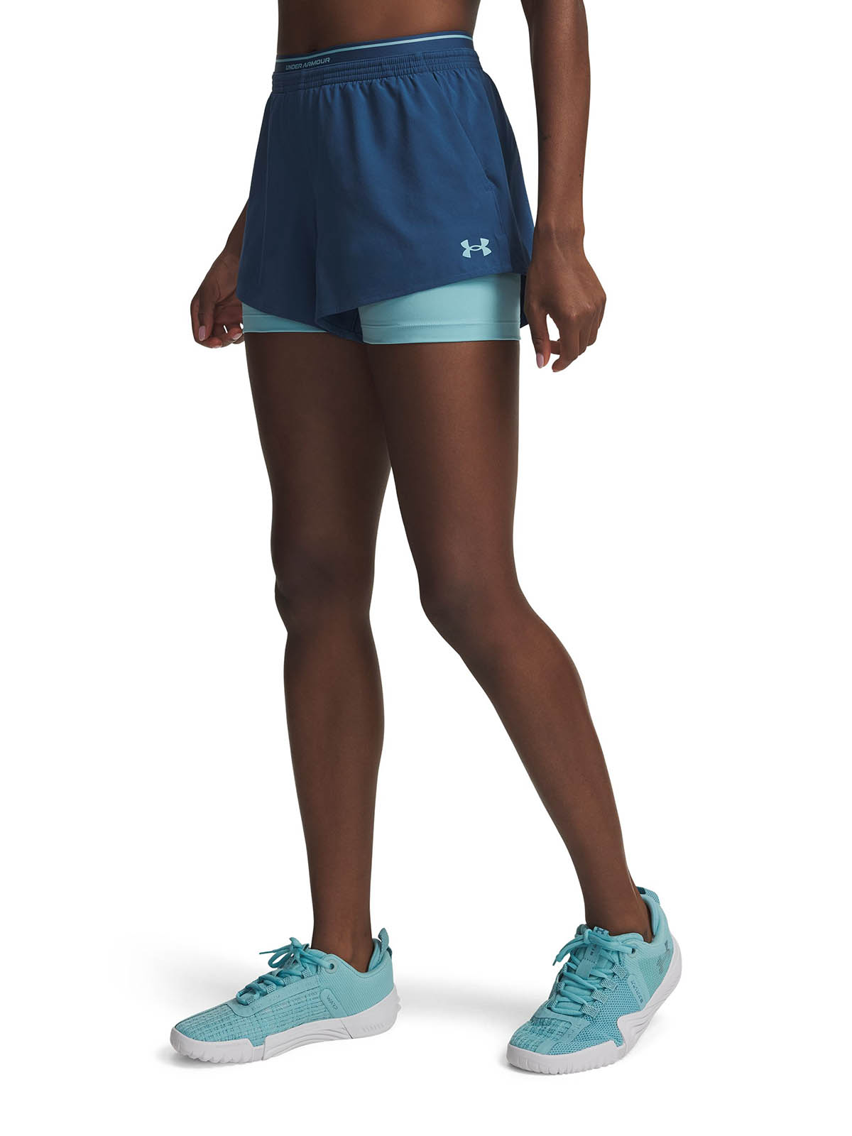 SHORT UA VANISH WOVEN 2 EN 1 AZUL MUJER UNDER ARMOUR - 1