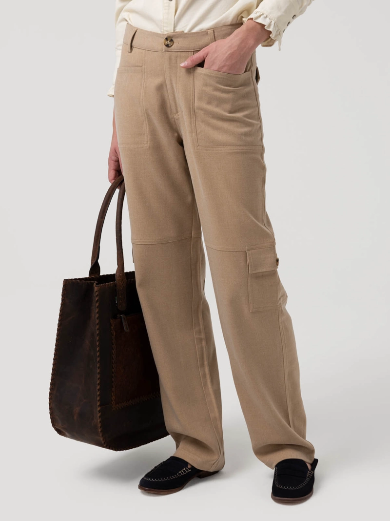 PANTALON POLIE STER RECICLADO MUJER NOA BEIGE ROCKFORD - 5
