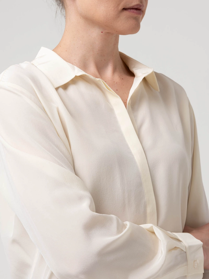 BLUSA SEDA MUJER ROSE BLANCO ROCKFORD - 7