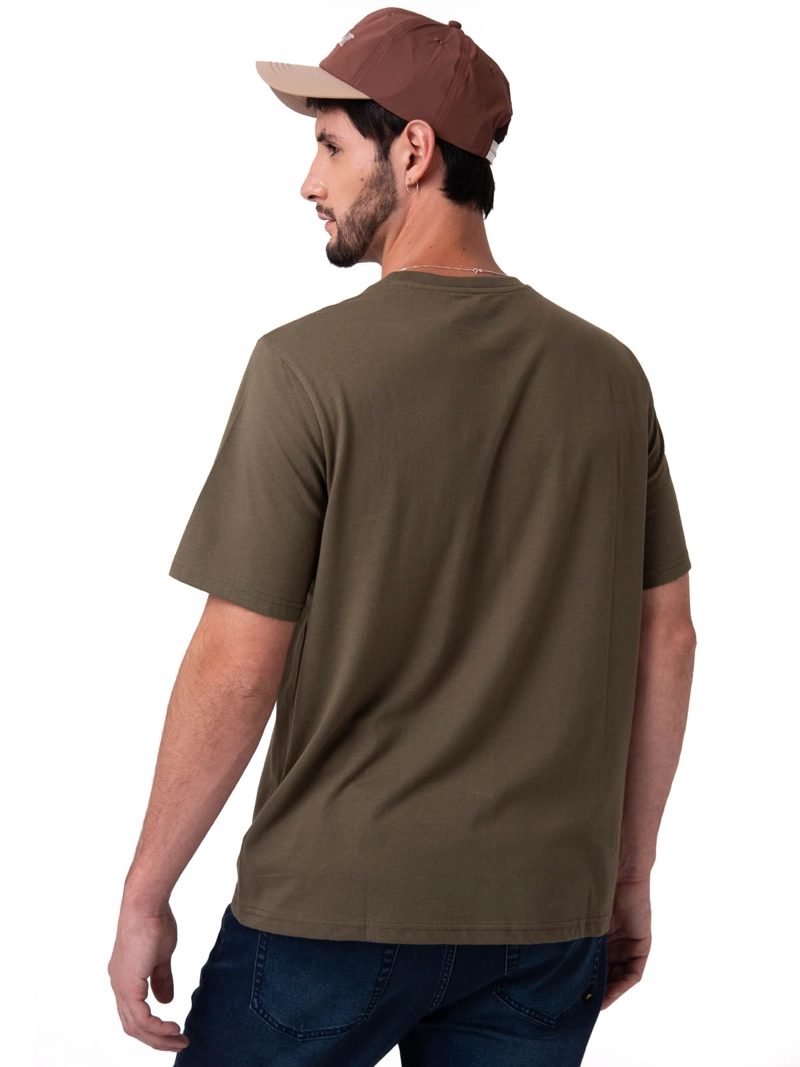 POLERA MANGA CORTA HOMBRE LOGO VERDE CAT - 2