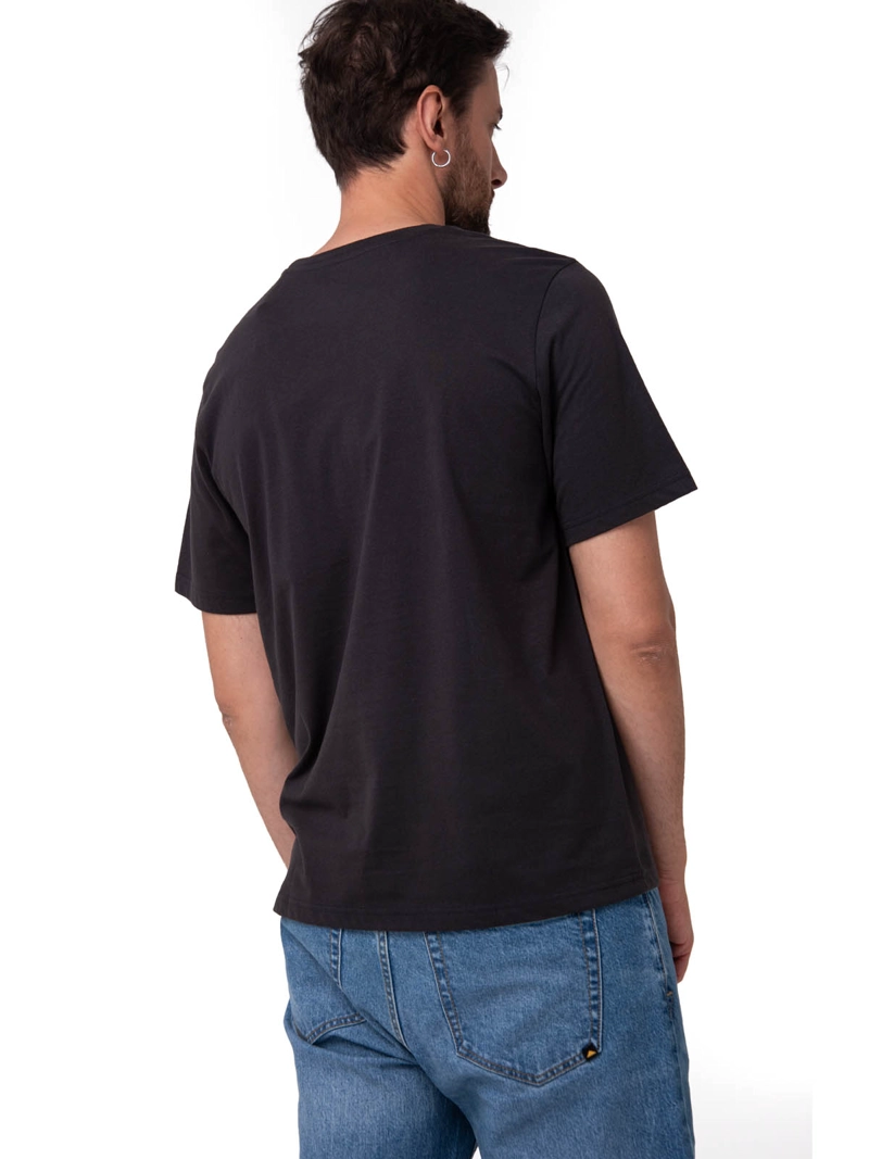 POLERA MANGA CORTA HOMBRE LOGO NEGRO CAT - 2