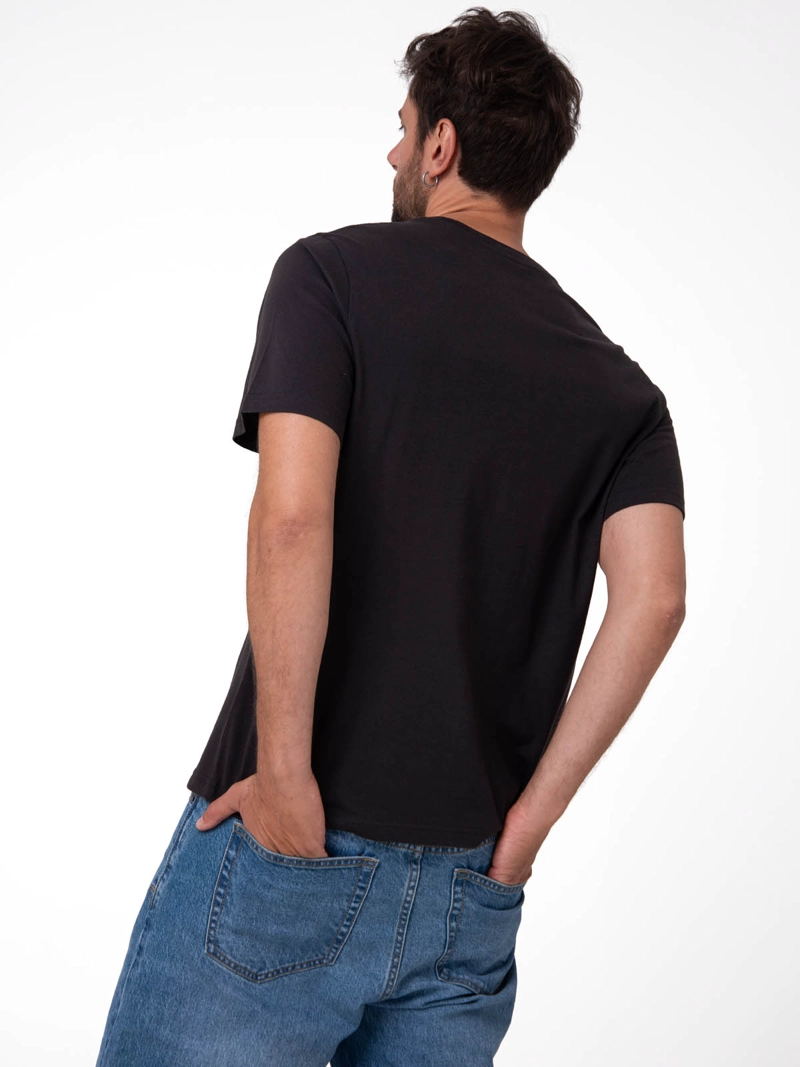 POLERA MANGA CORTA HOMBRE LOGO NEGRO CAT - 4