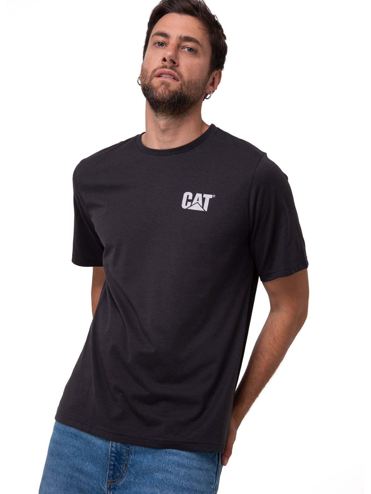 POLERA MANGA CORTA HOMBREMOTO URBAN NEGRO CAT - 2