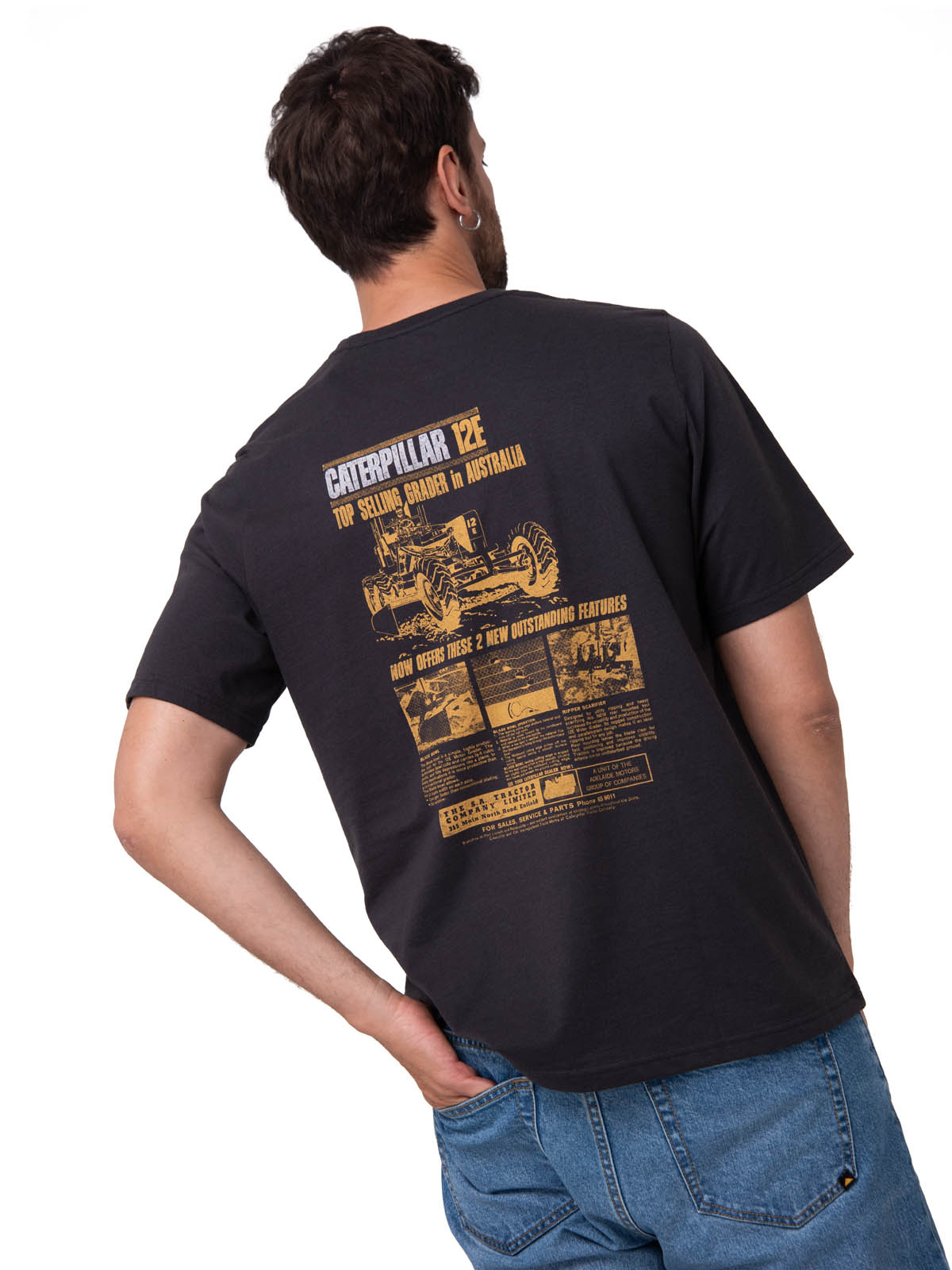 POLERA MANGA CORTA HOMBREMOTO URBAN NEGRO CAT - 4