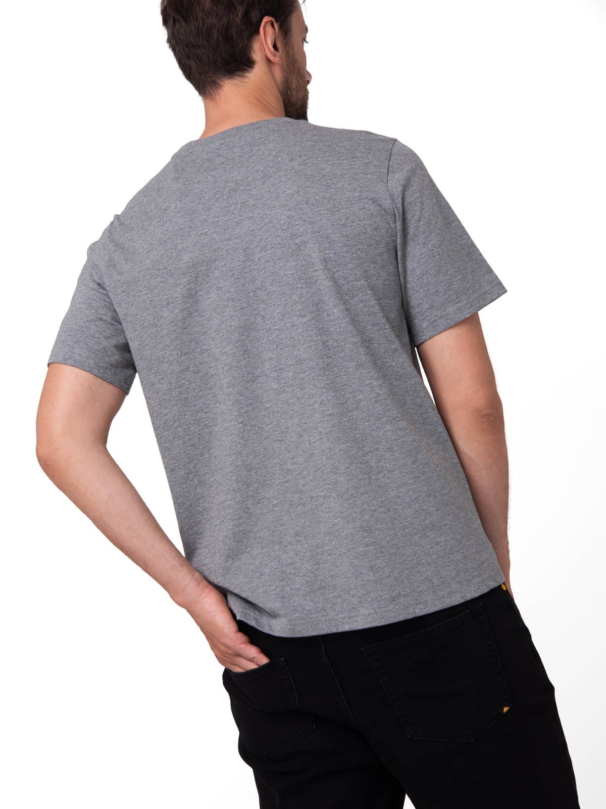 POLERA MANGA CORTA HOMBRE LOGO GRIS CAT - 2