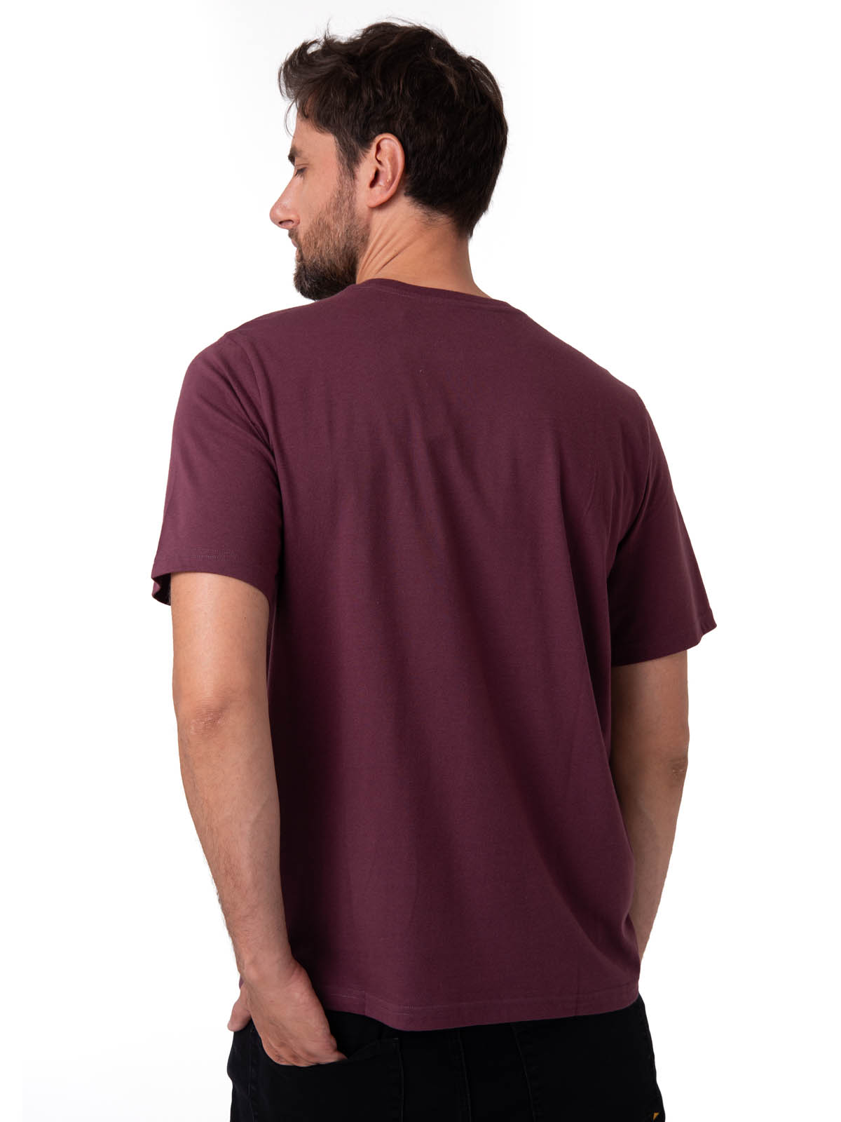 POLERA MANGA CORTA HOMBRE LOGO GRANATE CAT - 2