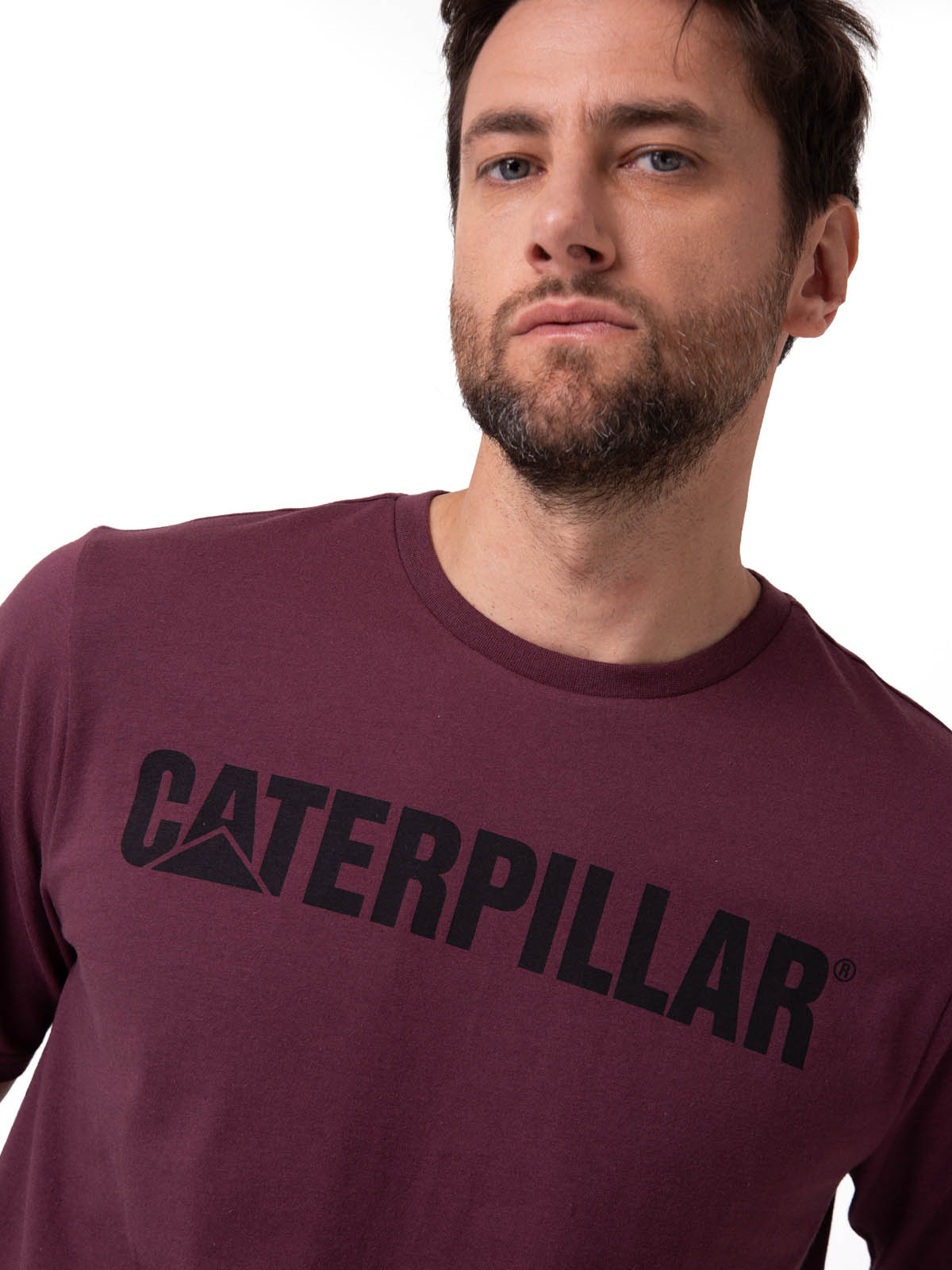 POLERA MANGA CORTA HOMBRE LOGO GRANATE CAT - 4