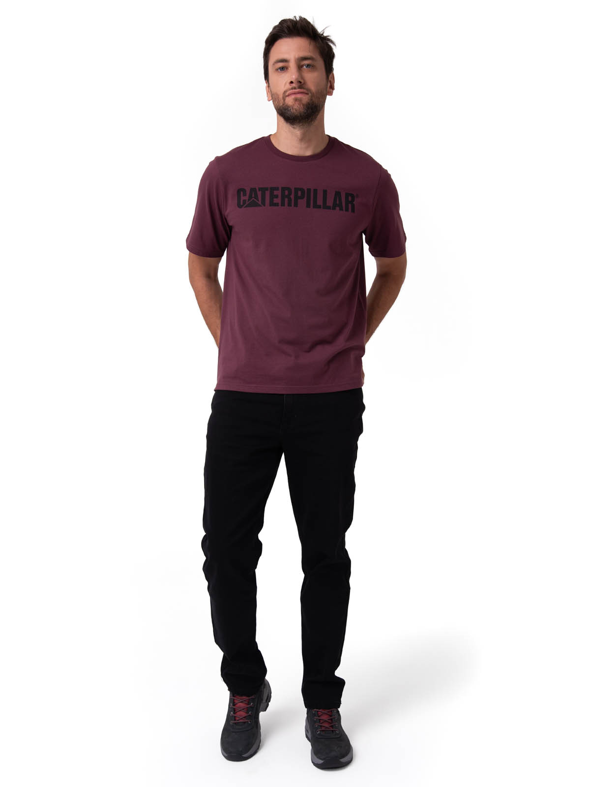 POLERA MANGA CORTA HOMBRE LOGO GRANATE CAT - 5