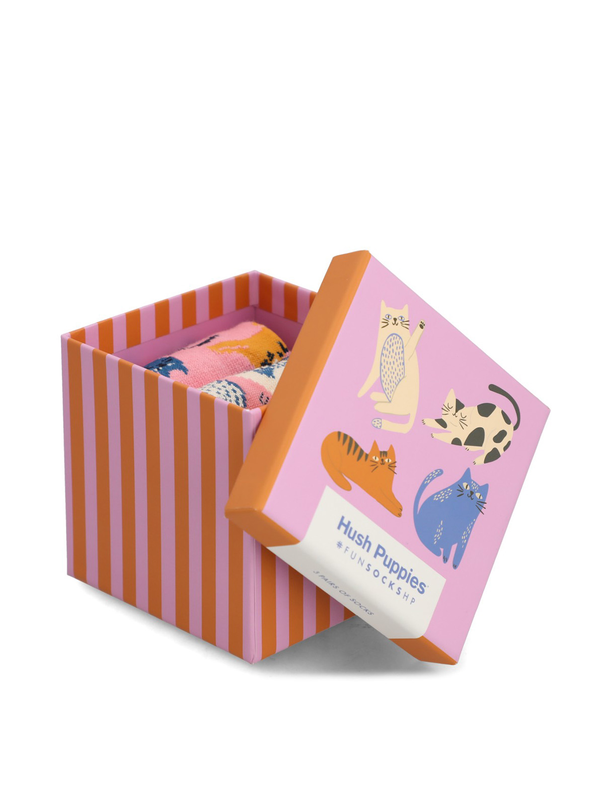PACK 3 CALCETINES ALGODON NIÑA PACK GIFT DREAM ROSADO HUSH PUPPIES KIDS - 2
