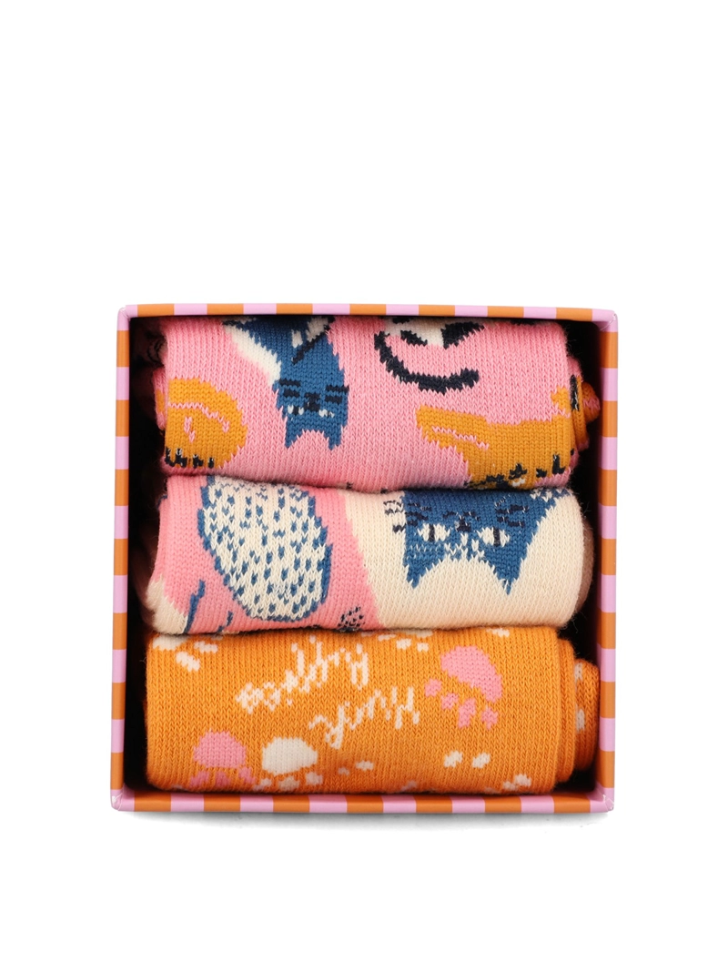 PACK 3 CALCETINES ALGODON NIÑA PACK GIFT DREAM ROSADO HUSH PUPPIES KIDS - 3