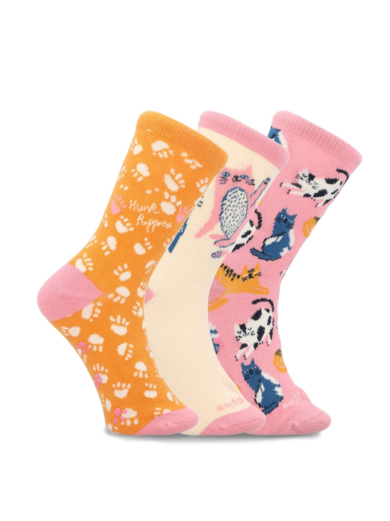 PACK 3 CALCETINES ALGODON NIÑA PACK GIFT DREAM ROSADO HUSH PUPPIES KIDS - 4