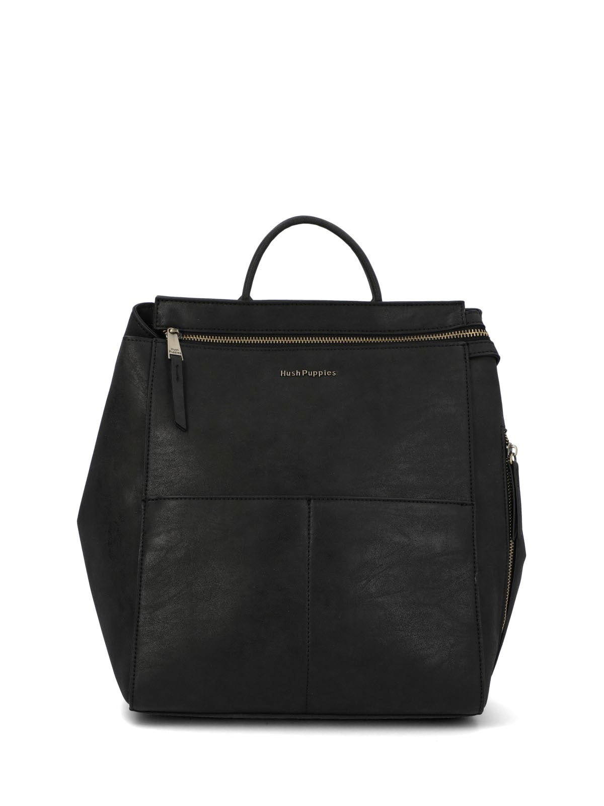 MOCHILA ECOCUERO MUJER DELFI BACK NEGRO HUSH PUPPIES - 1