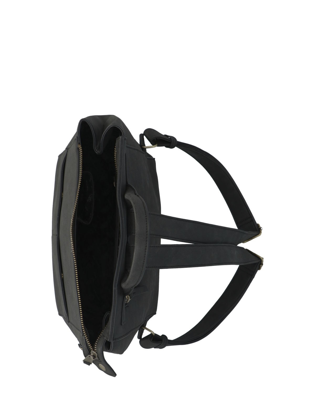 MOCHILA ECOCUERO MUJER DELFI BACK NEGRO HUSH PUPPIES - 5