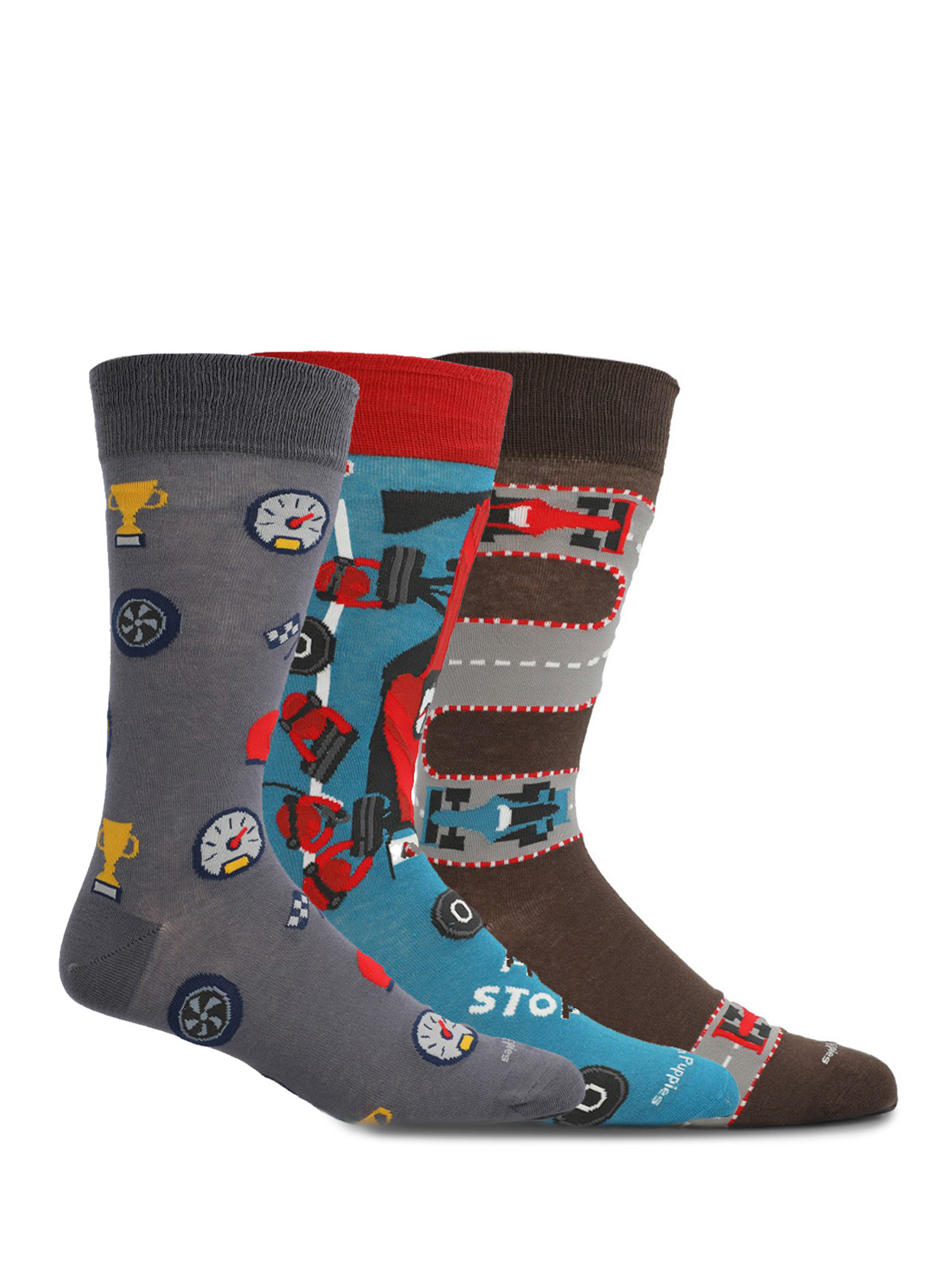 PACK 3 CALCETINES ALGODON HOMBRE PACK GIFT CARS AZUL HUSH PUPPIES - 4
