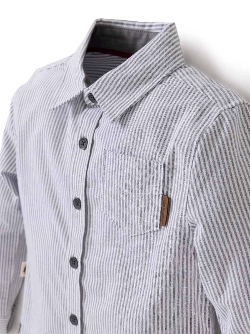 CAMISA MANGA LARGA NIÑO LUMIX GRIS HUSH PUPPIES KIDS - 4