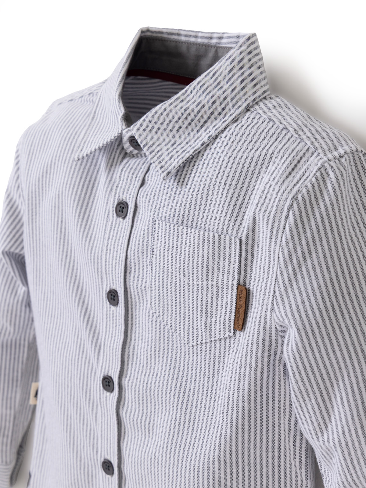 CAMISA MANGA LARGA NIÑO LUMIX GRIS HUSH PUPPIES KIDS - 4
