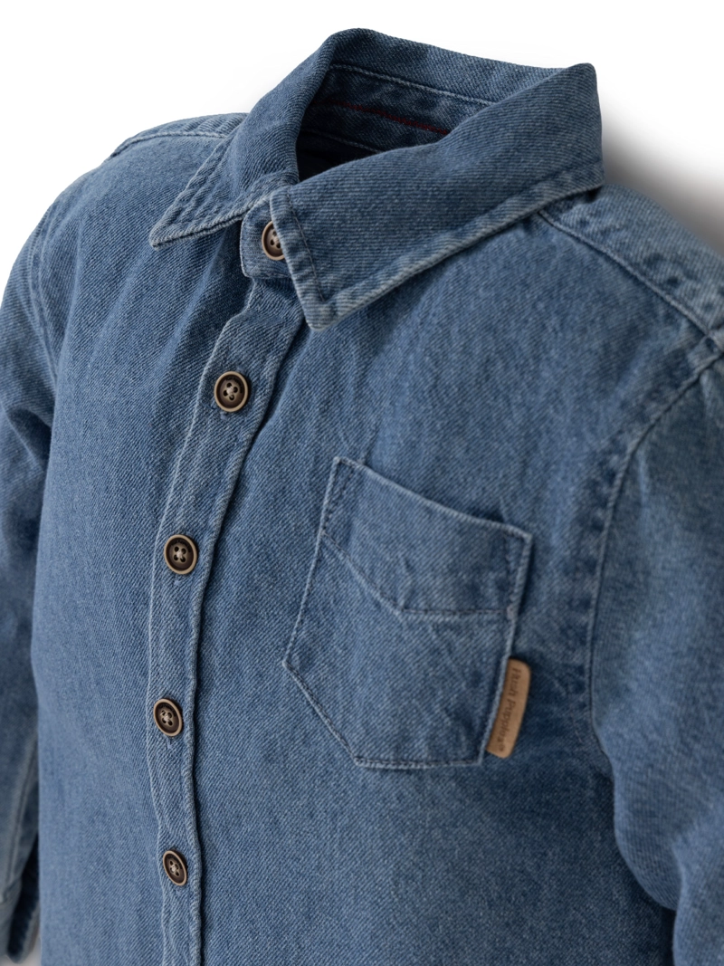 CAMISA MANGA LARGA NIÑO LOGAN DENIM HUSH PUPPIES KIDS - 4