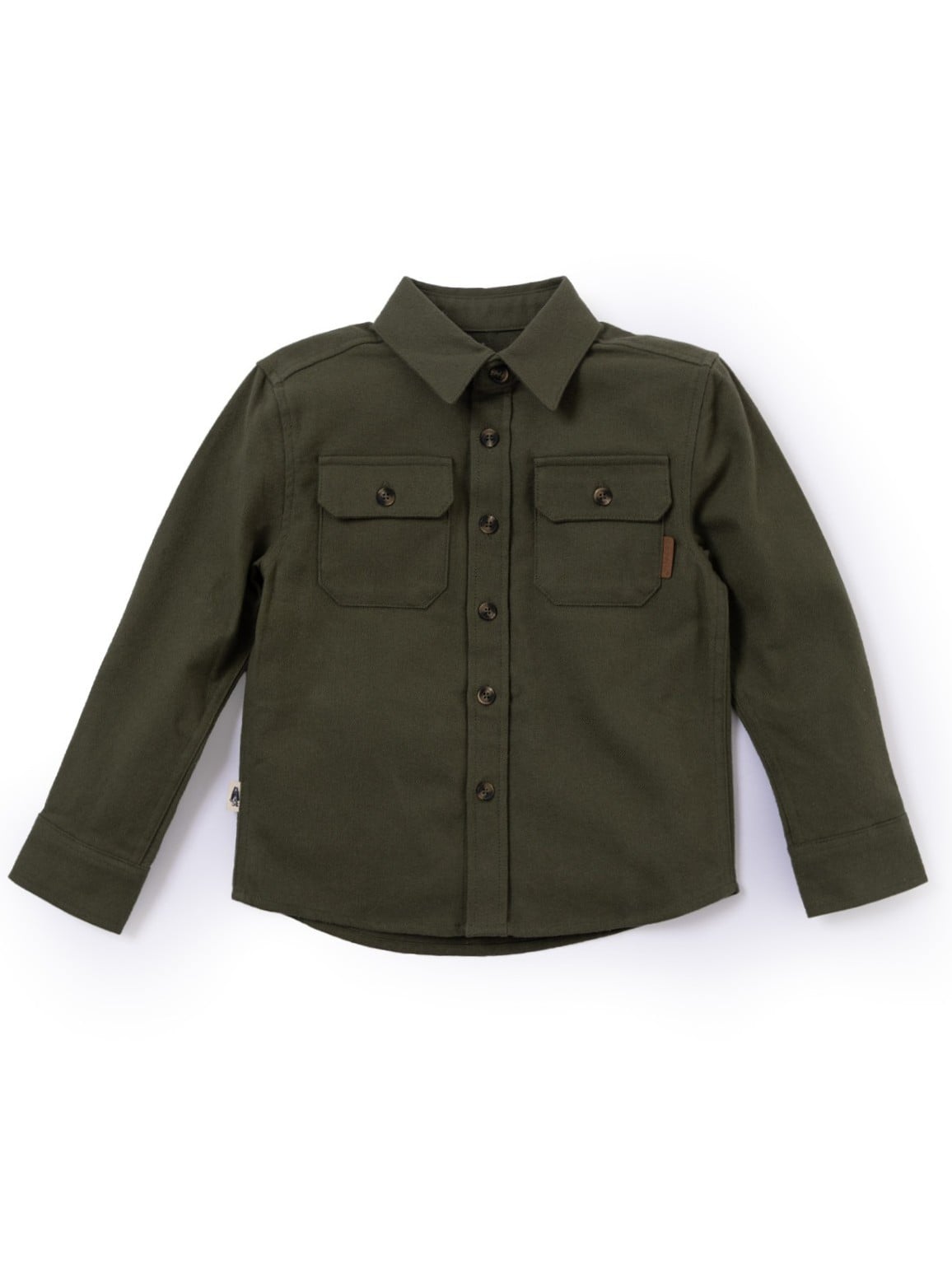 CAMISA MANGA LARGA NIÑO RUST VERDE HUSH PUPPIES KIDS - 1