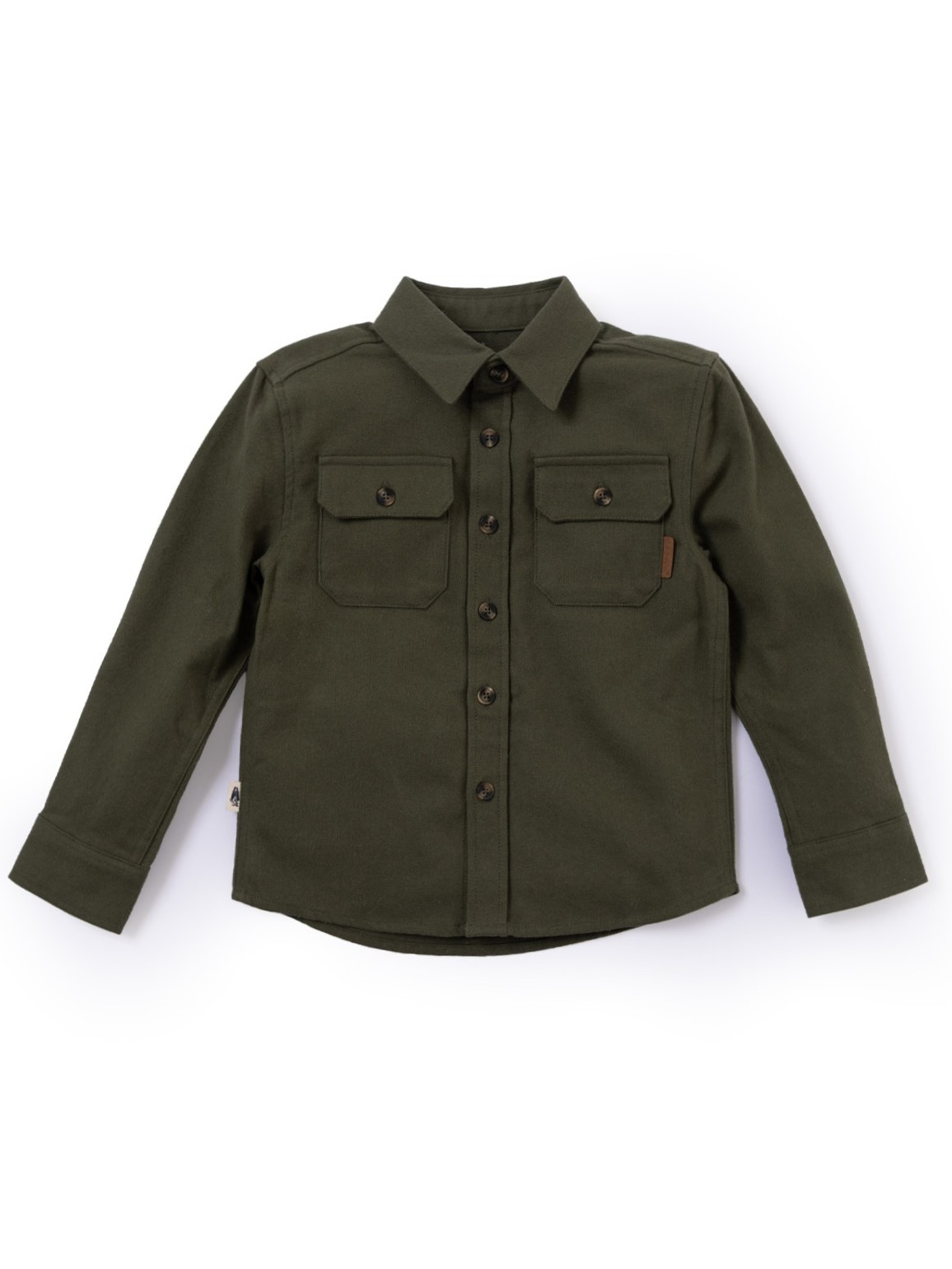 CAMISA MANGA LARGA NIÑO RUST VERDE HUSH PUPPIES KIDS - 1