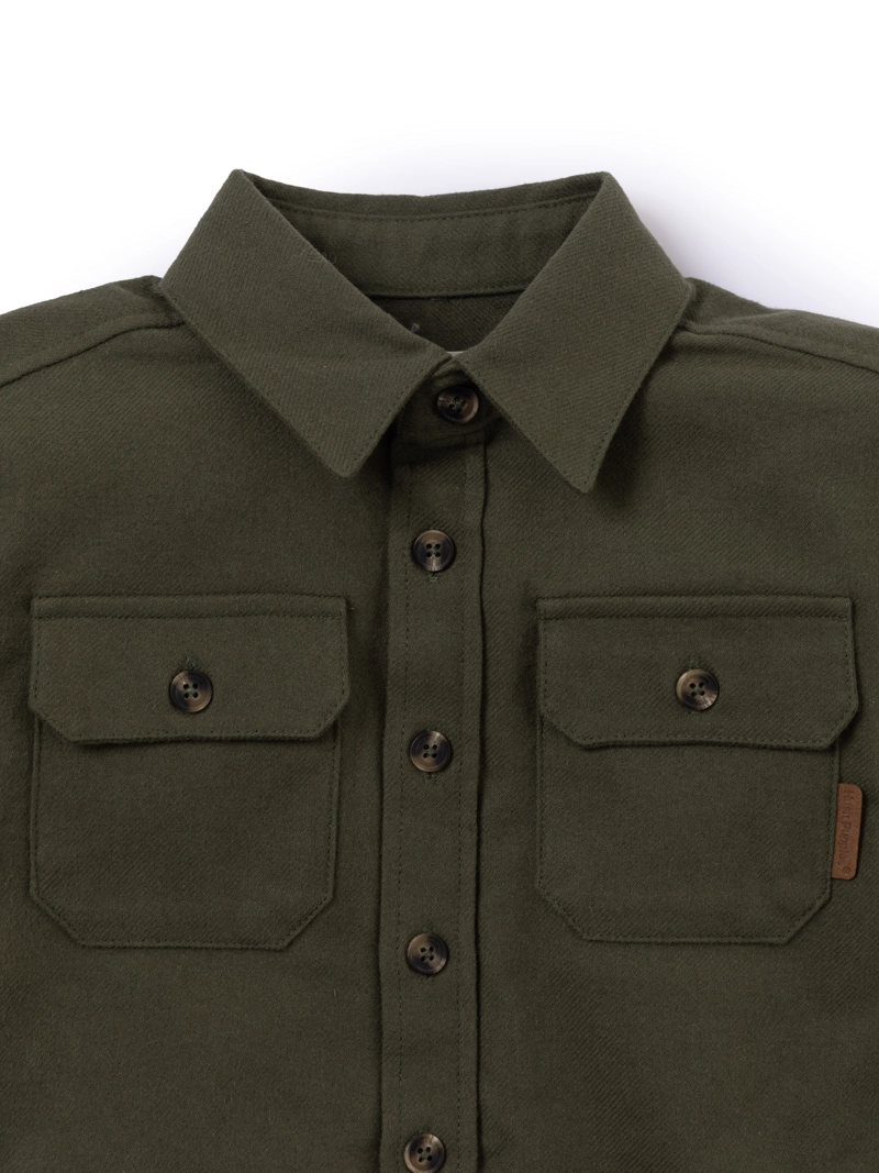 CAMISA MANGA LARGA NIÑO RUST VERDE HUSH PUPPIES KIDS - 4