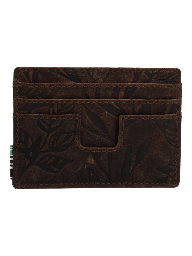 TARJETERO CUERO MUJER HU LEAVES CARDHOLD CAFE  ROCKFORD - 2