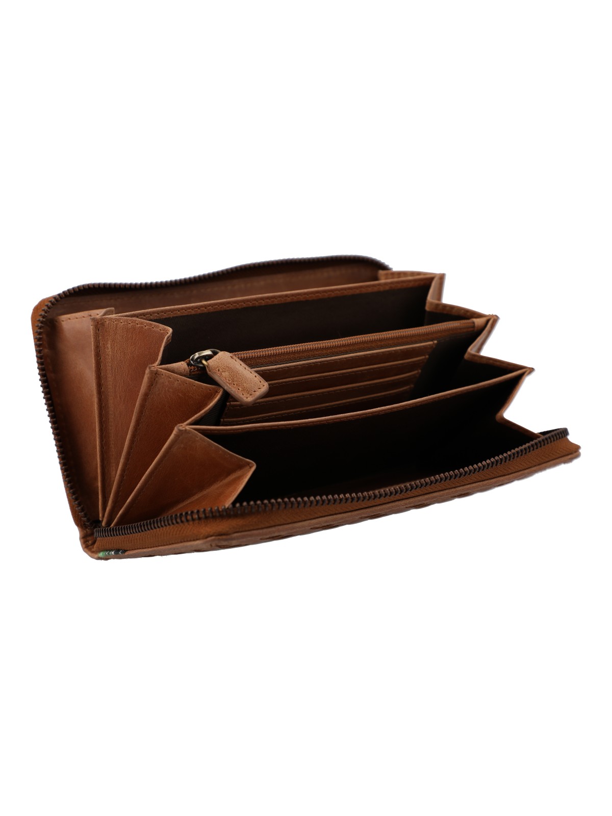 BILLETERA CUERO MUJER FD BRAID BIGZIP CAFE  ROCKFORD - 3