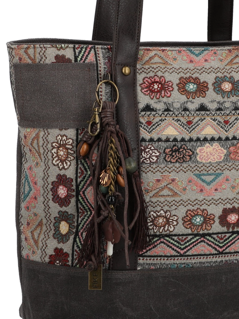 CARTERA TEXTIL MUJER FAUII TOTE GRIS ROCKFORD - 4