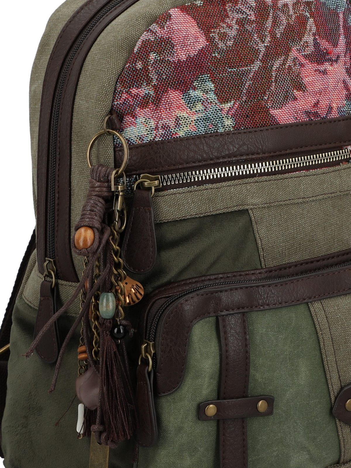 MOCHILA TEXTIL MUJER CARMIN BACK VERDE ROCKFORD - 4