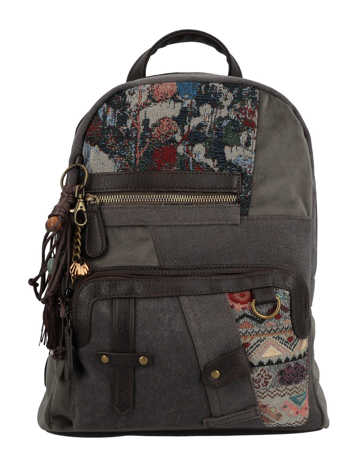 MOCHILA TEXTIL MUJER CARMIN BACK GRIS ROCKFORD - 1
